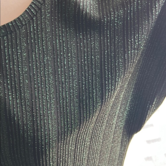 Black Shimmer Women's Top - Picture 2 of 10